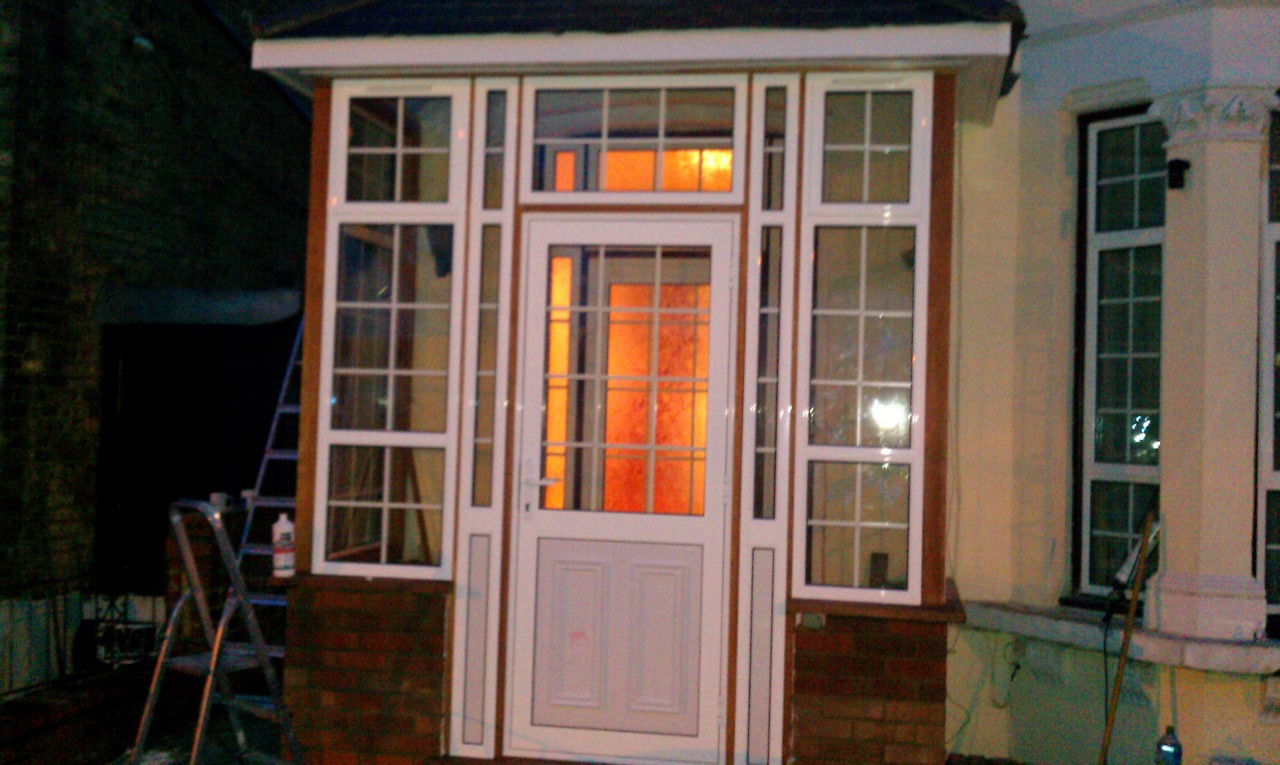uPVC porch with Georgian bar glazing installed in Olympic Park